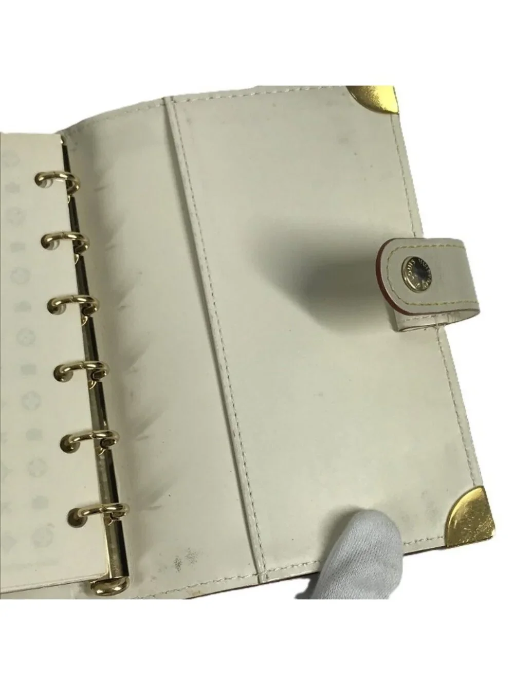 Louis Vuitton Notebook Cover Agenda PM Suhali Leather White